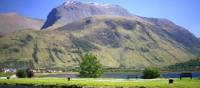 Stunning view of Ben Nevis from the sea basin of the Caledonian Canal